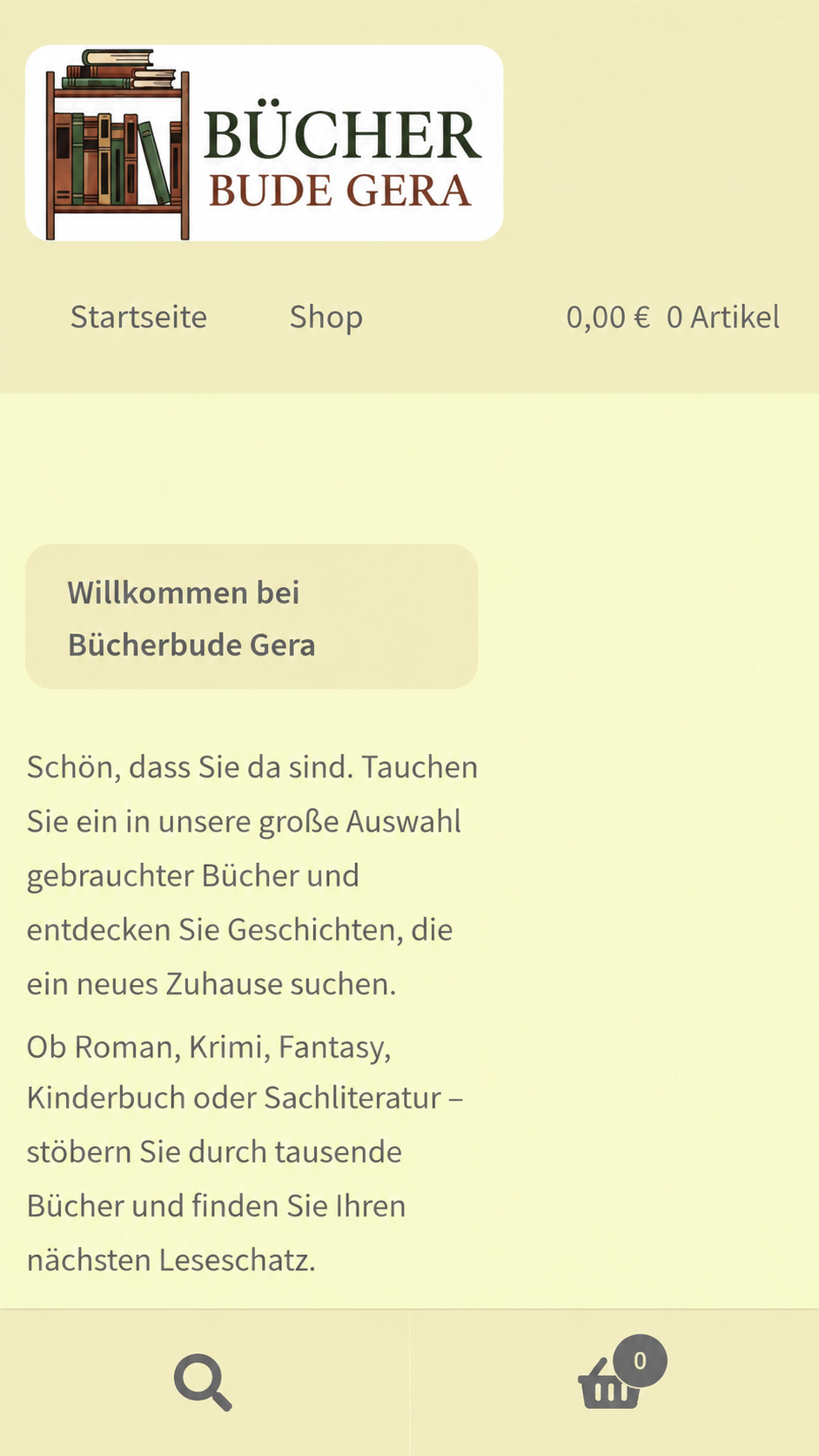 Screenshot der Website buecherbudegera.de – Kooperationspartner von Continuum One